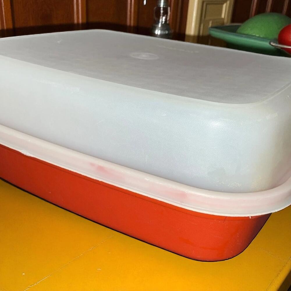 Tupperware Meat Marinade Container Paprika Season Stack Large 1294 1295 Vintage